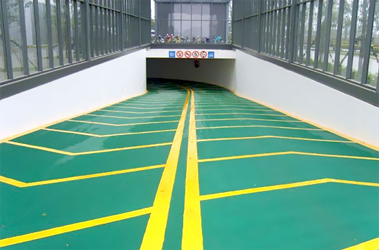 綠道地坪漆，彩色防滑路面，人行綠道，自行車綠道