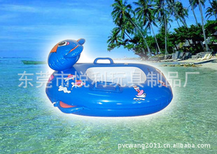 充氣兒童座圈，PVC充氣水上滑水圈，吹氣水上用品